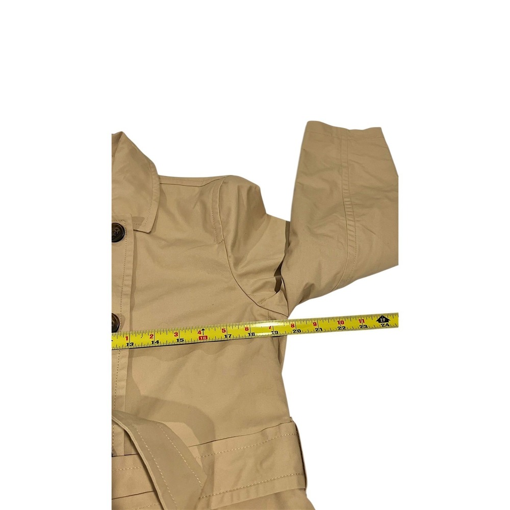 NWT J.Crew Classic Trench Coat Light Khaki Tan Women's 4 - Picture 11 of 16
